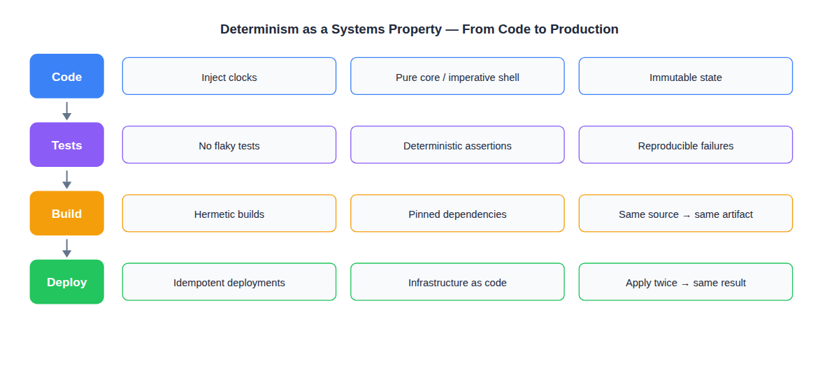 Determinism across the full pipeline